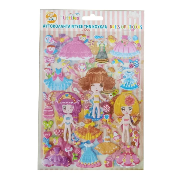 STICKERS DRESS THE DOLL - 4 DESIGNS