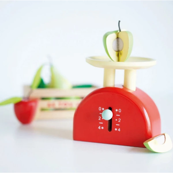 LE TOY VAN WOODEN WEIGHING SCALES