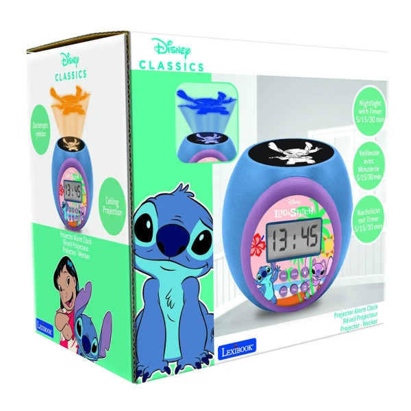 LEXIBOOK STITCH PROJECTOR ALARM CLOCK WITH TIMER