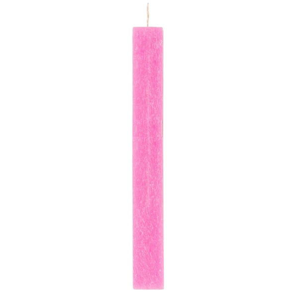 UNIKER AROMATIC SCRAPED FLAT CANDLE 3.5X1.5X29 cm LIGHT PINK