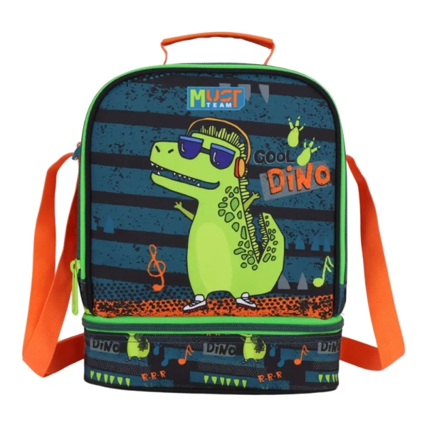MUST TEAM INSULATED LUNCH BAG 22X16X28 cm MUSIC DINO