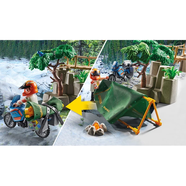 PLAYMOBIL RESCUE ACTION ΕΠΙΧΕΙΡΗΣΗ ΔΙΑΣΩΣΗΣ ΜΟΤΟΣΥΚΛΕΤΙΣΤΗ ΣΤΟ ΒΟΥΝΟ