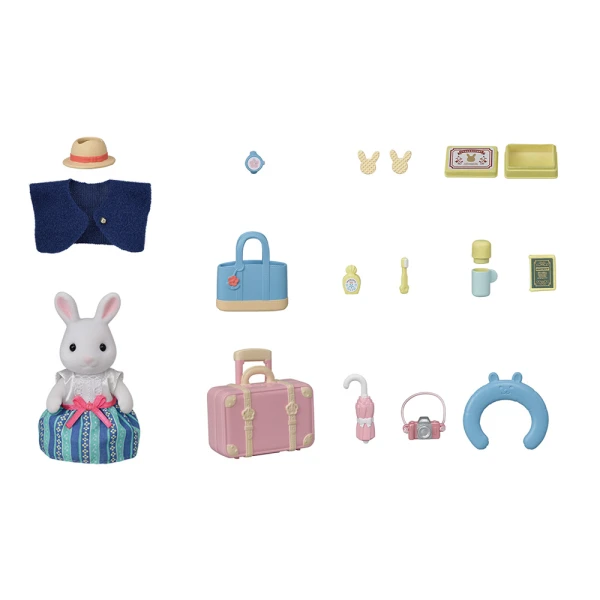 THE SYLVANIAN FAMILIES WEEKEND TRAVEL SET SNOW RABBIT MOTHER 5641