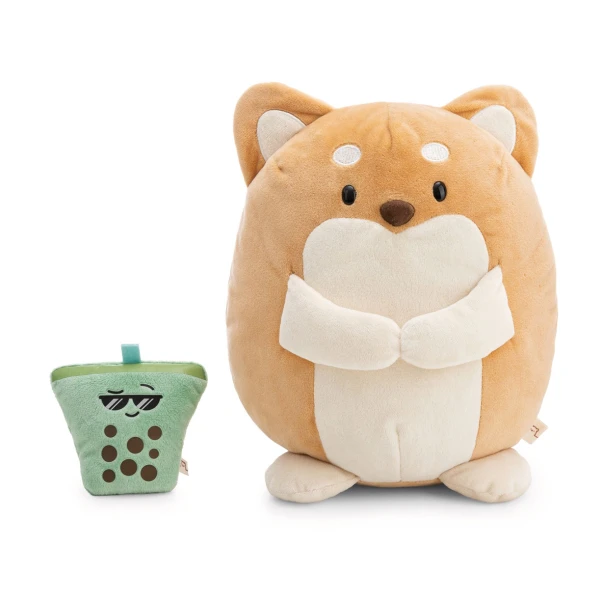 MY MOCHI PLUSH 27 cm DOG HIRO WITH BUBBLE TEA