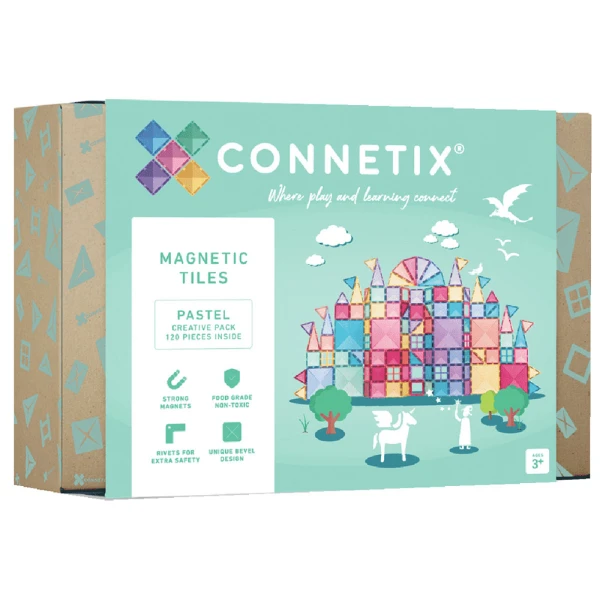 CONNETIX MAGNETIC TILES PASTEL CREATIVE PACK 120 pcs