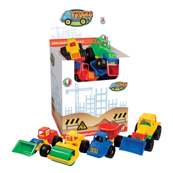 PLASTIC CONSTRUCTION SITE VEHICLES - 4 DESIGNS