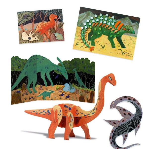 DJECO SET 6 CREATIVE ACTIVITIES DINOSAURS WORLD