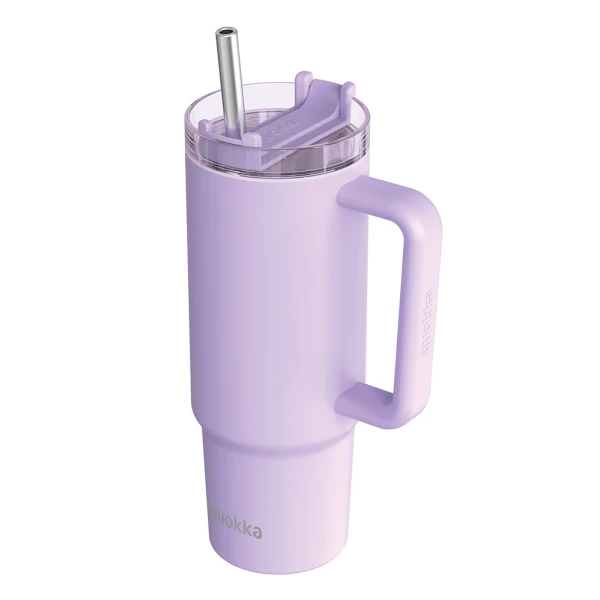 QUOKKA STAINLESS STEEL THERMAL RAMBLER ΚΟΥΠΑ ΜΕ ΚΑΛΑΜΑΚΙ 950ml - PURPLE