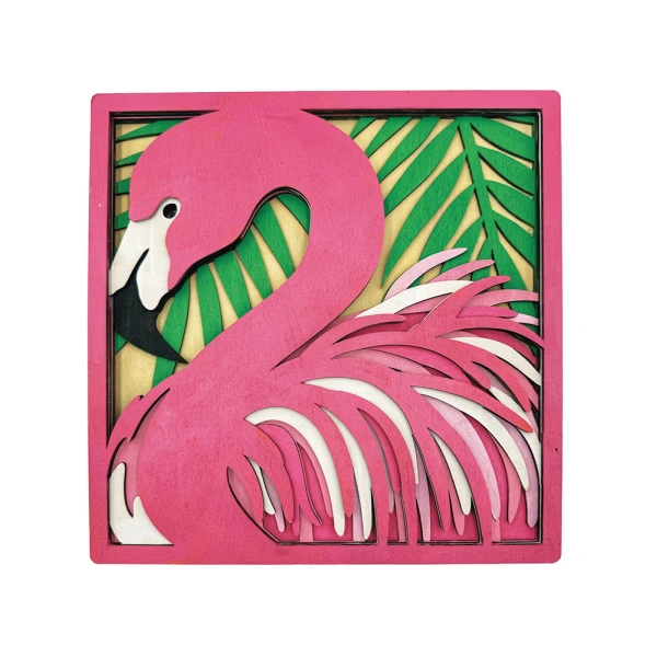 SPLAT PLANET WOODEN ART CRAFT KIT FLAMINGO