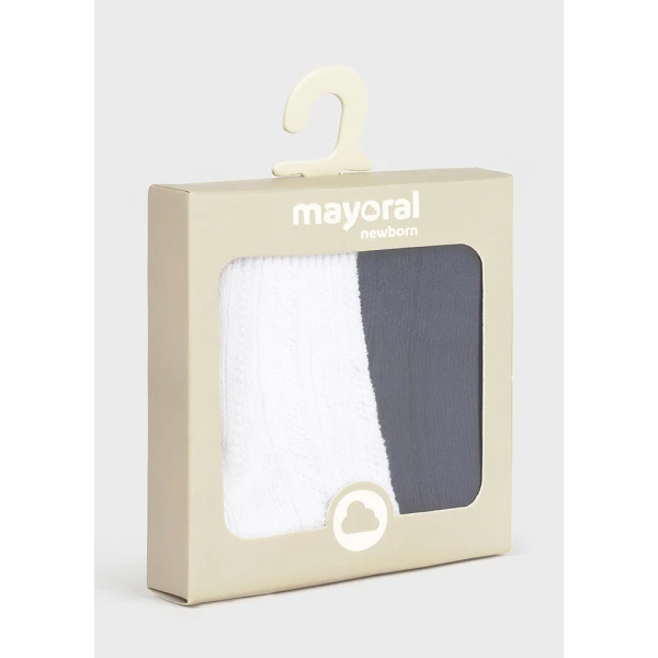 MAYORAL SET 2 SOCKS  WHITE-BLUE