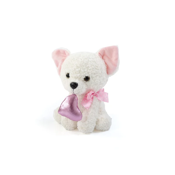 PLUSH PUPPIE WITH HEART 17 cm - 3 DESIGNS
