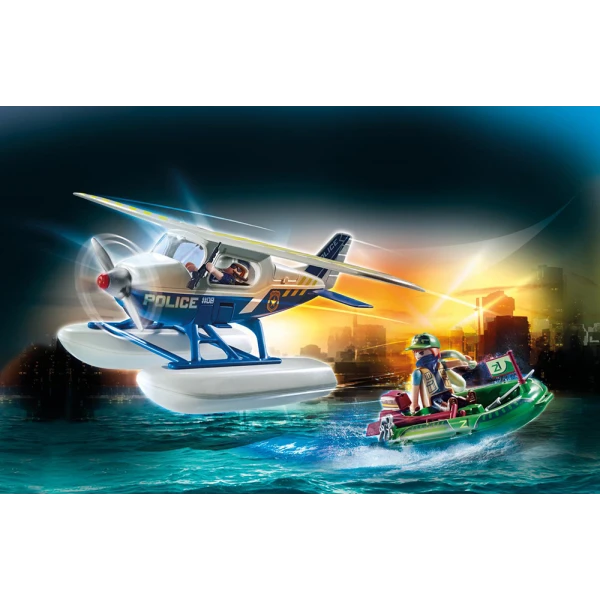 PLAYMOBIL CITY ACTION ΚΑΤΑΔΙΩΞΗ ΛΑΘΡΕΜΠΟΡΟΥ ΑΠΟ ΑΣΤΥΝΟΜΙΚΟ ΥΔΡΟΠΛΑΝΟ