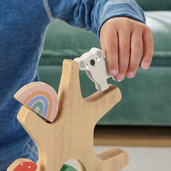 FISHER PRICE WOODEN EDUCATIONAL BALANCE TREE
