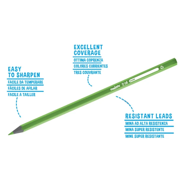 CARIOCA HEXAGONAL PENCILS TITA ECO FAMILY 12 COLOURS