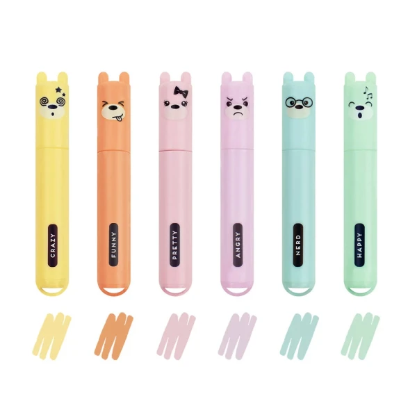 LEGAMI TEDDY\'S STYLE ΣΕΤ 6 MINI PASTEL ΜΑΡΚΑΔΟΡΟΙ ΥΠΟΓΡΑΜΜΙΣΗΣ