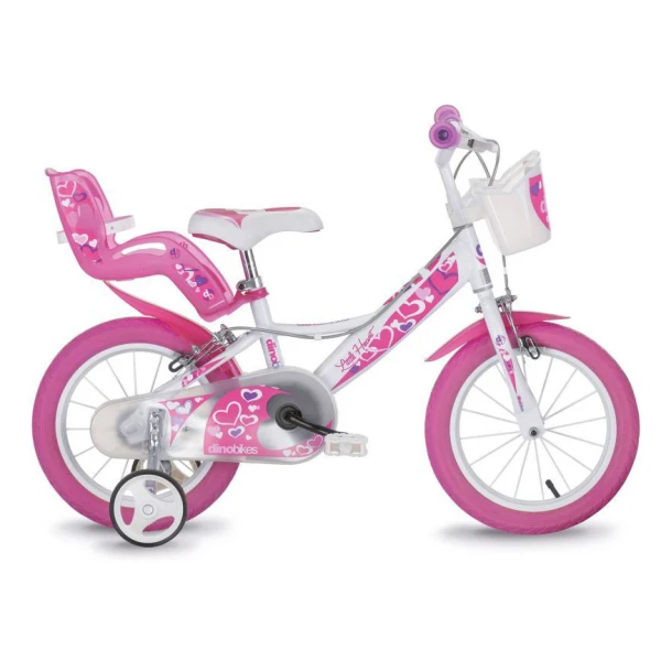 DINO BIKES BICYCLE 14\'\' SERIE 24 LITTLE HEARTS