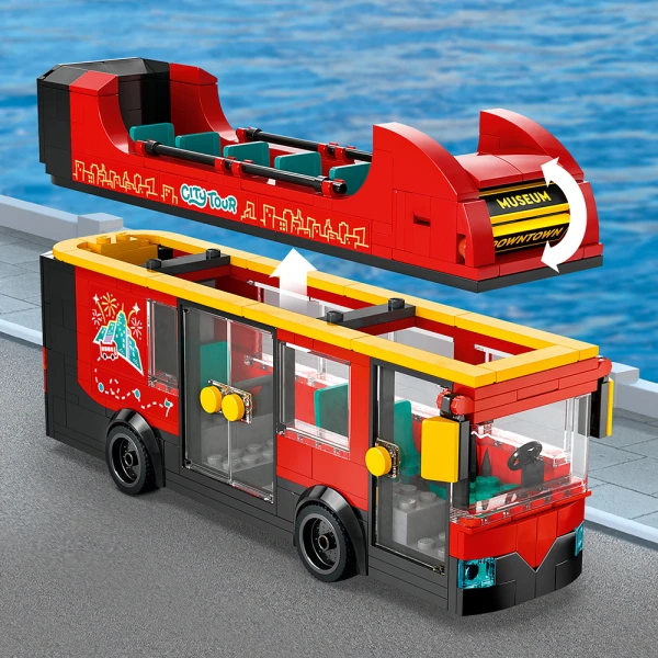 LEGO® CITY ΚΟΚΚΙΝΟ ΔΙΩΡΟΦΟ ΛΕΩΦΟΡΕΙΟ ΞΕΝΑΓΗΣΗΣ