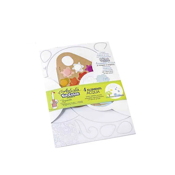 TOY COLOR ΣΕΤ ΠΑΛΕΤΑ ΜΕ 12 ΝΕΡΟΧΡΩΜΑΤΑ-ΠΙΝΕΛΟ ΚΑΙ 19 ΣΧΗΜΑΤΑ
