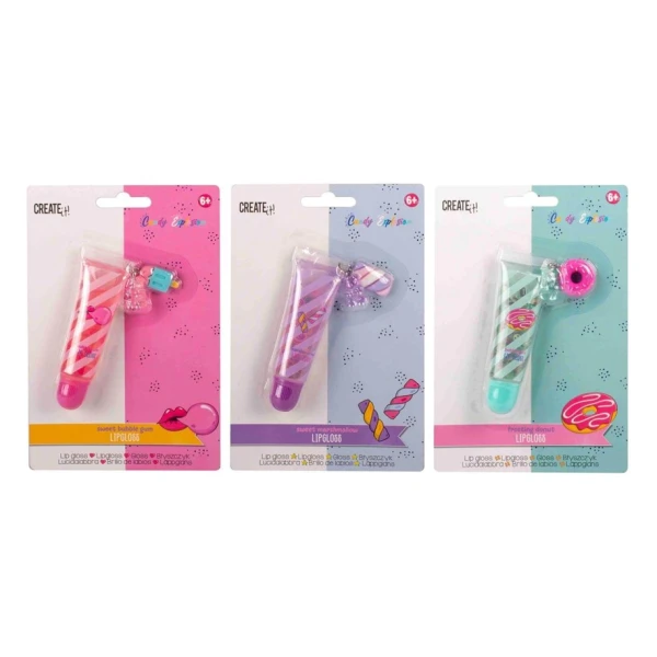 CREATE IT! CANDY LIPGLOSS TUBE CHARM - 3 DESIGNS