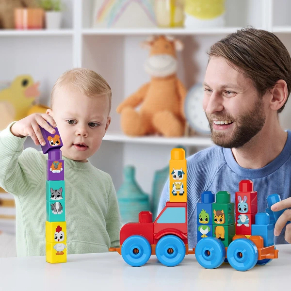 MEGA BLOKS ΤΡΑΚΤΕΡ ΜΕ ΖΩΑΚΙΑ 30 τεμ.