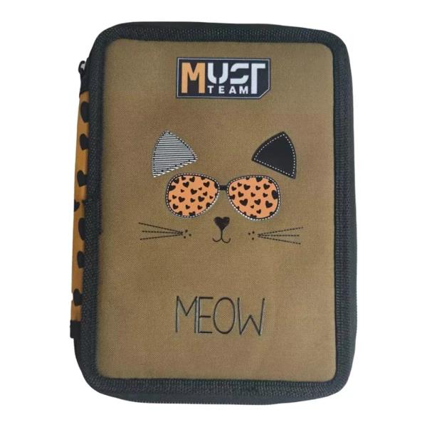 MUST TEAM DOUBLE FILLED PENCIL CASE 15X5X21 cm MEOW