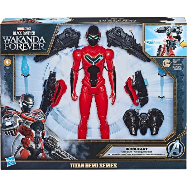 MARVEL STUDIOSʼBLACK PANTHER WAKANDA FOR EVER TITAN HERO SERIES FIGURE IRONHEART WITH GEAR 