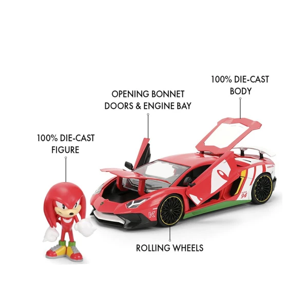 JADA SONIC KNUCKLES LAMBORGHINI AVENTADOR SV 1:24 