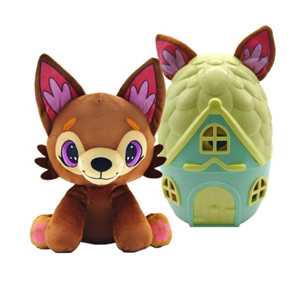 PUP A DORABLES PLUSH ANIMALS WITH HOUSE - SEVERAL DESIGNS