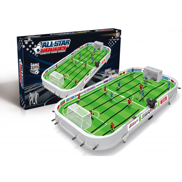 TABLE SOCCER GAME WITH HORIZONTAL BARS