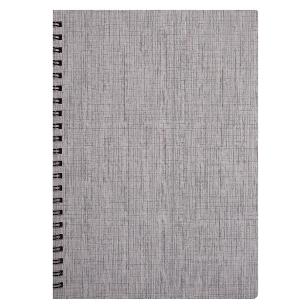 SPIRAL NOTEBOOK A4 4 TOPICS 120 SHEETS LINEN - 5 COLOURS