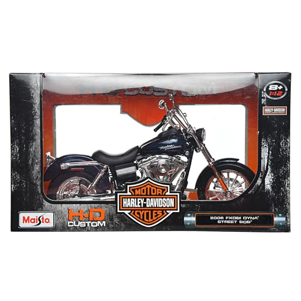 MAISTO 1:12 H-D MOTORCYCLES 2006 FXDBI DYNA STREET BOB BLUE