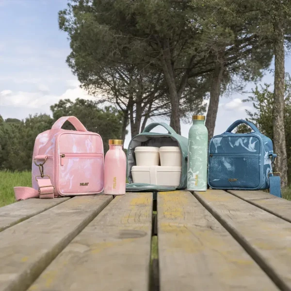 MILAN ISOTHERMAL LUNCH BAG WITH 3 LUNCH BOXES LAVA SERIES GREEN