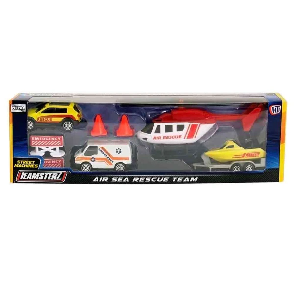 TEAMSTERZ ΟΧΗΜΑΤΑ ΔΙΑΣΩΣΗΣ ΑΕΡΟΣ ΚΑΙ ΘΑΛΑΣΣΗΣ DIE CAST ΜΕ ΑΞΕΣΟΥΑΡ ΓΙΑ 3+ ΧΡΟΝΩΝ