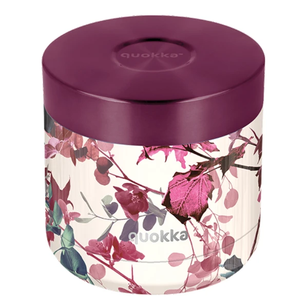 QUOKKA THERMAL STAINLESS STEEL FOOD JAR 600ml WHIM - TREE BRANCHES