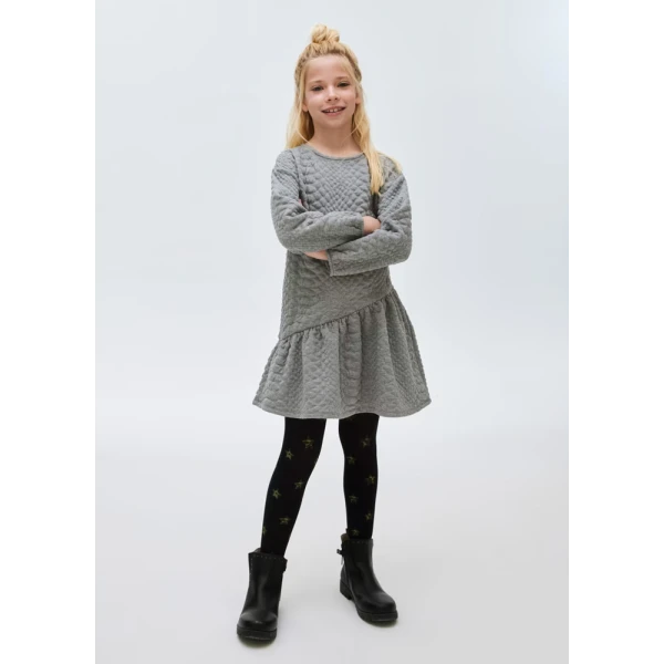 MAYORAL DRESS JACQUARD REINFORCED INTENSE GREY