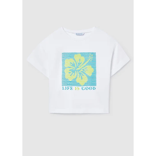 MAYORAL BLOUSE SHORT SLEEVES DESIGN WHITE 