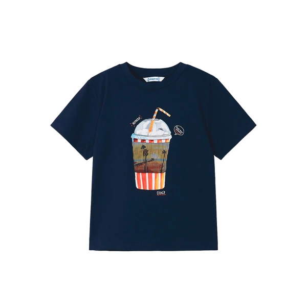 MAYORAL SHORT SLEEVE BLOUSE INTERACTIVE HD NAVY BLUE