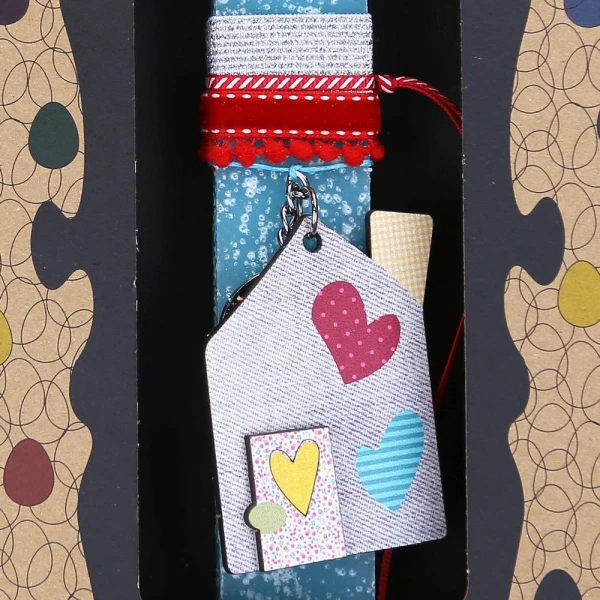 SYNCHRONIA HANDMADE CANDLE 20 cm KEYCHAIN HOUSE - VERAMAN
