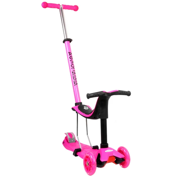 KIDS 3-WHEELS SCOOTER 3 IN 1 FUCHSIA