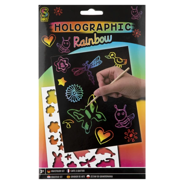 SCRATCH PAPER A5 GLITTER/RAINBOW - 2 DESIGNS