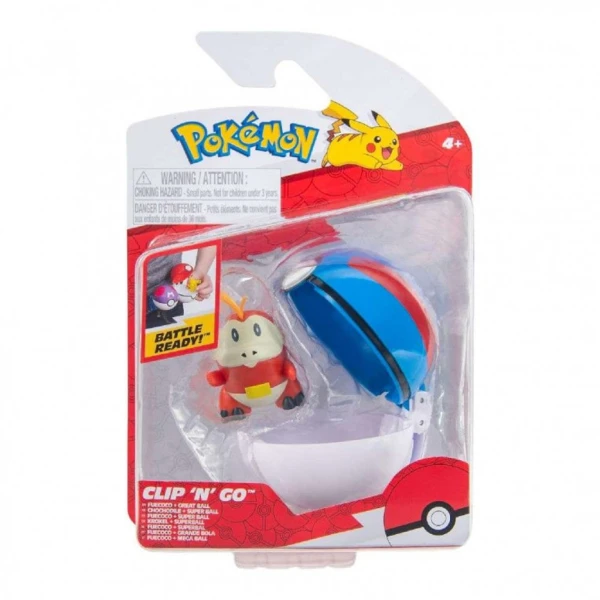 POKEMON POKE BALL CLIP N GO ΜΕ ΦΙΓΟΥΡΑ W21 - FUECOCO WITH GREAT BALL