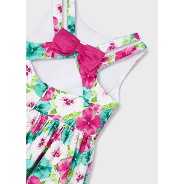 MAYORAL DRESS SATIN PRINTED FUCHSIA
