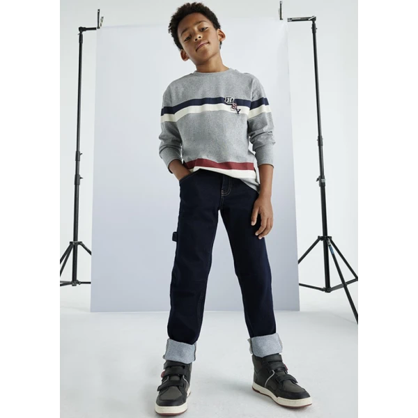 MAYORAL TROUSERS SOFT DENIM WORKER BLUE DARK