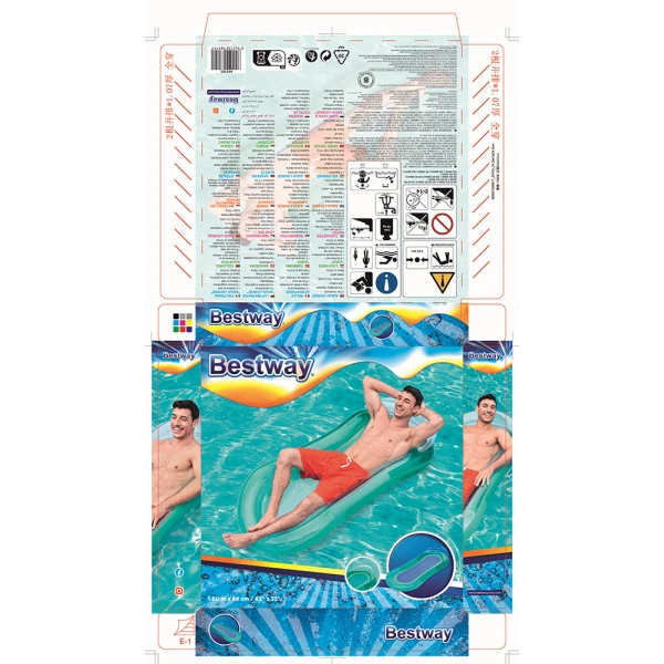 BESTWAY INFLATABLE AQUA LOUNGE 160Χ84 cm BLUE