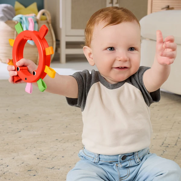 FISHER PRICE RATTLE ANIMAL - ORANGE
