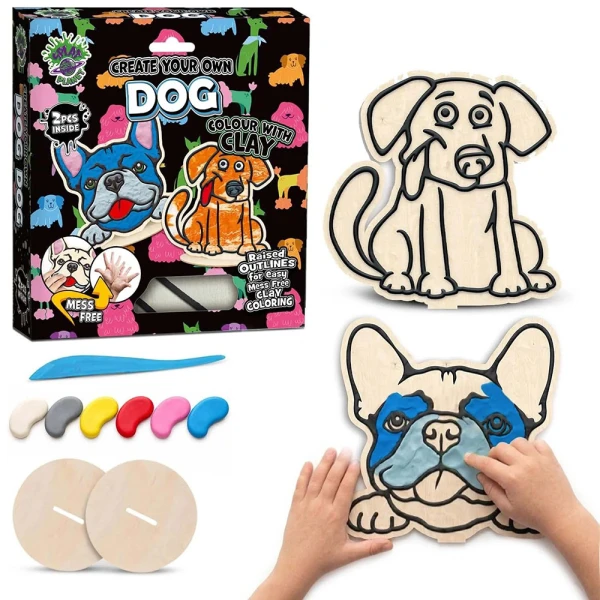 SPLAT PLANET MESS-FREE PAINT KIT WITH CLAY DOGS