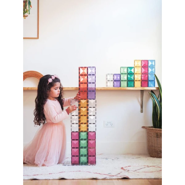 CONNETIX MAGNETIC TILES PASTEL RECTANGLE 24 pcs