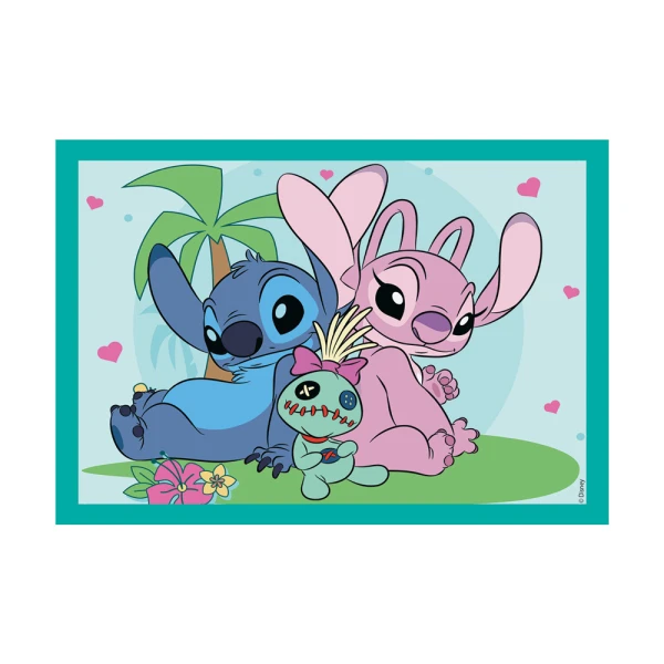 CLEMENTONI ΠΑΙΔΙΚΟ ΠΑΖΛ 4 ΣΕ 1 SUPER COLOR DISNEY STICH 12-16-20-24 ΤΜΧ