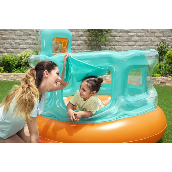 BESTWAY INFLATABLE TRAMPOLINE 239X142X102 cm WITH POOL JUMPTOPIA