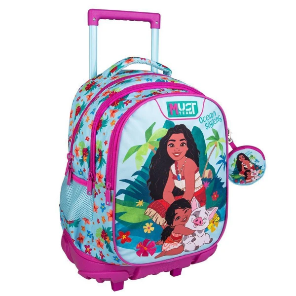 MUST TEAM SCHOOL TROLLEY BACKPACK 34x20x44 cm 3 CASES VAIANA 2